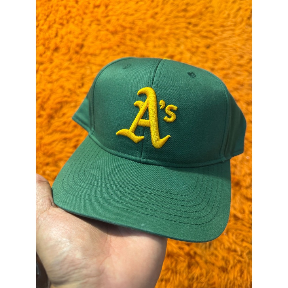 Oakland Athletics A's Snapback Hat Green Yellow MLB Baseball Cap One Size
